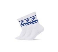 Nike - Sportswear Dri-Fit Everyday Essential Crew Socks - Multifunktionssocken, Gr. 34-38 S - EU: 34-38, grau/weiß (White/GameRoyal/GameRoyal)
