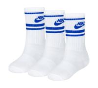 Socken NIKE SPORTSWEAR "NHN 3PK NIKE FUTURA SOCK", Mädchen, Gr. 24-26,5, weiß (game royal), Obermaterial: 97% Polyester, 3% Elasthan, Socken Socken, für Kinder, 3er-Pack, mit Elasthan, pflegeleicht (2