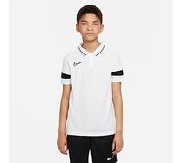Nike Unisex Kinder Academy 21 Polo Shirt, White/Black/Black/Black, 10 Jahre EU