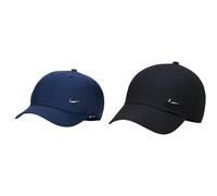 Nike Unisex Kinder Club Baseballkappe, Midnight Navy, Einheitsgröße EU & Unisex Erwachsener Dri-Fit Club, Hut Mit Visier, Black/Metallic Silver, L-XL