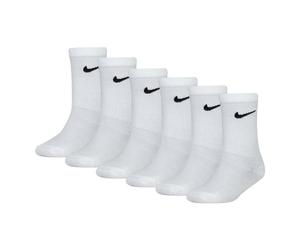 NIKE Unisex Kinder Colorful Pack Crew Socken, Weiß, 5-7 Jahre EU