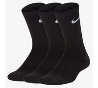 Nike Unisex Kinder Performance Cushioned Crew (3 paar) Trainingssocken, Schwarz (Black/White), 22 EU