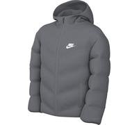 NIKE Unisex Kinder Sportswear All Day Play Mit Weiter Passform Für Ältere Therma-FIT-Puffer-Jacke, Smoke Grey/Weiß, 10-11 Jahre EU