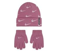 Nike Unisex Kinder Swoosh Repeat Beanie Set Cap, Magic Flamingo, 8 Jahre EU