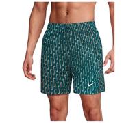 Nike Unisex Nike Swim Breaker Swoosh Link 5" Volley Short Green Abyss Swim Trunks