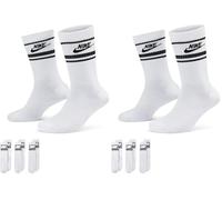 NIKE Unisex Nsw Everyday Essential Cr Socke, WHITE/BLACK/BLACK, M EU (Packung mit 2)