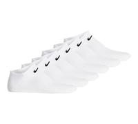 NIKE Unisex Sneakersocken, 6er Pack - Lightweight - No Show Sneaker, einfarbig, Logo 38-42 Weiß