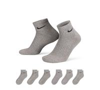 Nike Unisex Socken Everyday Cushioned Ankle Socks (6 Pairs) SX7669-064 46-50 Carbon Heather/Black