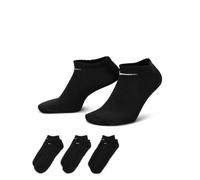 nike everyday lightweight no show socken x3 schwarz unisex 34-38