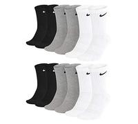 Nike Unisex Trainingssocken Everyday Cushioned Crew Socks SX7664 6 Paar, Größe:46-50, Artikel:-901 grey/white/black