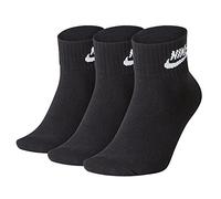 Nike Unisex U Nk Nsw Evry Essential Ankle Socks, Black/White, 42-46 EU