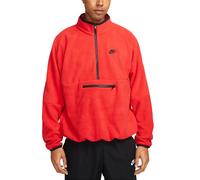 Nike University Red / Black Herren M Nike Club Fleece Half Zip Sweater