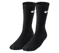 Hohe Baumwollsocken Nike VALUE COTTON CREW (3 PAIRS) schwarz SX4508-001 - XL