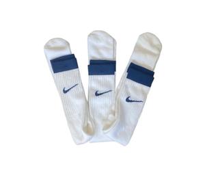 NIKE Vintage Swoosh Basketball Tube Socken Weiß/Königsblau Einheitsgröße Unisex Original 1990er Retro 66 cm