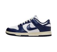 Nike W Dunk Low Damen Basketballschuh, Weiß/Dunkelblau/Midnight NAV, 40 EU