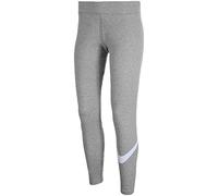 Nike W NSW ESSNTL LGGNG Swoosh MR Leggings, Dk Grey Heather/(Weiß), XL Damen