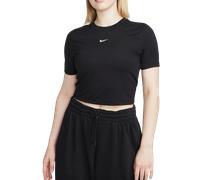 Nike Sportswear Essential Kurz-T-Shirt mit schmaler Passform für Damen - Schwarz XL (EU 48-50) FB2873-010