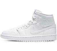 Nike WMNS Air Jordan 1 Mid Basketballschuhe für Damen, Weiß und Schwarz., 44.5 EU