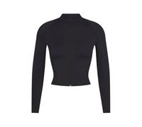 Nike x SKIMS Women's Matte Mock Neck Full Zip Jacket Obsidian M