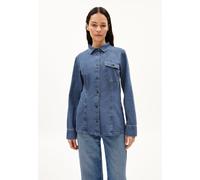 ARMEDANGELS NILAARA - Damen Bluse Slim Fit aus Bio-Baumwoll Mix iced indigo M
