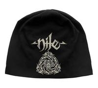 Nile Mütze Beanie Scarab Band Logo Nue offiziell Schwarz Unisex Jersey Print One Size