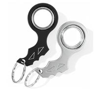 Nilioyul 2 Stück Schlüsselanhänger Spinner, Metal Finger Spinning Keyring Tragbar Stickerei Ring Schlüsselanhänger zur Entspannung, Fingerspitze Schlüsselanh für Kinder und Erwachsene Fingertraining