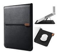 Nillkin Laptop Hülle 15.6 Zoll, Laptop Sleeve mit Ständer and Mauspad Stoßfeste Tasche für MacBook Pro 16/15,6/15 Zoll Dell Lenovo HP Thinkpad Asus Acer Samsung Sony Chromebook Notebook, Schwarz