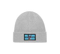 NIMAMA Personalisierte Mütze Beanie mit Foto Bedrucken Lassen - Herren & Damen Wintermütze Strickmütze als Geschenk selbst gestalten - Werbegeschenke mit eigenem Logo für Firmen & Vereine - Hellgrau