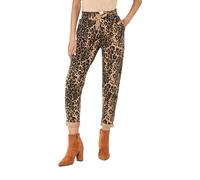 Nina Carter P500 Damen Jogginghose High Waist Jeanshosen Sommer Jeans (Leopard (P500-71), L)