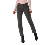 Nina Carter Q1806 Damen Boyfriend Jeanshosen HIGH Waist Used-Look Jeans Waschungseffekt (Dunkelgrau (Q1806), S)