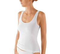 Nina von C 3er Pack Damen Achselhemden I Daily I Unterhemden in Champagner aus 100% Baumwolle I Damen Top mit Feinsatin I Gr. 46