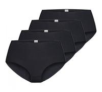 Nina von C 4 x Damen Hipster Basic Slip Sport Farben zur Auswahl, Farbe:schwarz, Grösse:S - 36