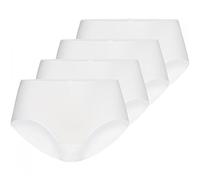 Nina von C 4 x Damen Hipster Basic Slip Sport Farben zur Auswahl, Farbe:Weiss, Grösse:XXL - 44