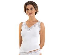 Nina von C. Achselhemd Romance Damen - 95% Modal, 5% Elasthan - Weiß Gr. 44