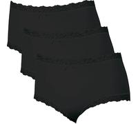 Nina von C. Damen-Taillenslip 3er-Pack Modal schwarz Größe 38