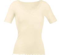 Nina von C. Damen-Unterhemd, 1/2-Arm Feinripp Creme Größe 40