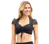 Nina von C. Dirndl-Bluse, Kurzarm Damen,34,Schwarz