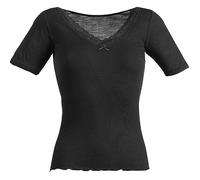 Nina von C. Feinripp Damen-Unterhemd, 1/2-Arm 42 schwarz