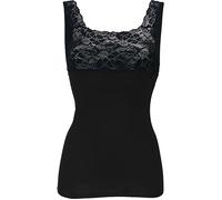 Nina von C. Feinripp Damen-Unterhemd FINE COTTON 46 schwarz