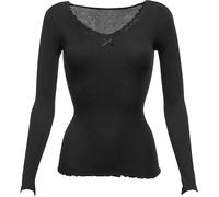 Nina von C. Feinripp Damen-Unterhemd, langarm 40 schwarz
