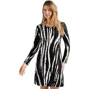 Nina von C. Langarm Nachthemd mit Animal Print 16770908 | Schwarz