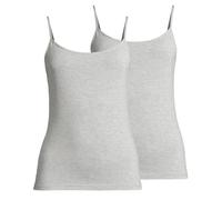 Nina von C. - Light & Easy - Spaghetti Top - 2er Pack (46 Silber Melange)