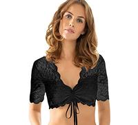 Nina von C. Dirndl-Bluse Linnea – halbarm, schwarz, Größe 32