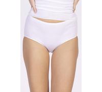 Nina von C. Fine Cotton Taillenslip 5er Pack Größe 50, Farbe weiß