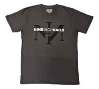 Nine Inch Nails T Shirt Icon and Band Logo Nue offiziell Unisex Charcoal Grau S