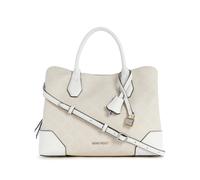 Nine West Brooklyn Jet Set Satchel Beige Logo/Milch
