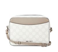 Nine West Calandra Mini Camera Crossbody, Weiß/Bimsstein-Logo, Einheitsgröße