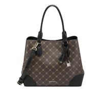 NINE WEST Damen Brooklyn Jet Set Tragetasche Satchel, Braun/Schwarz