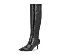 Nine West Damen Kimdee 9x9 Wide Calf Kniehohe Stiefel, Black Croco 002, 37.5 EU