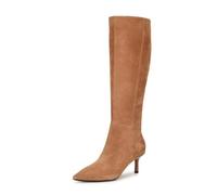 Nine West Damen Kimdee 9x9 Wide Calf Kniehohe Stiefel, Cognac Suede 120, 40.5 EU
